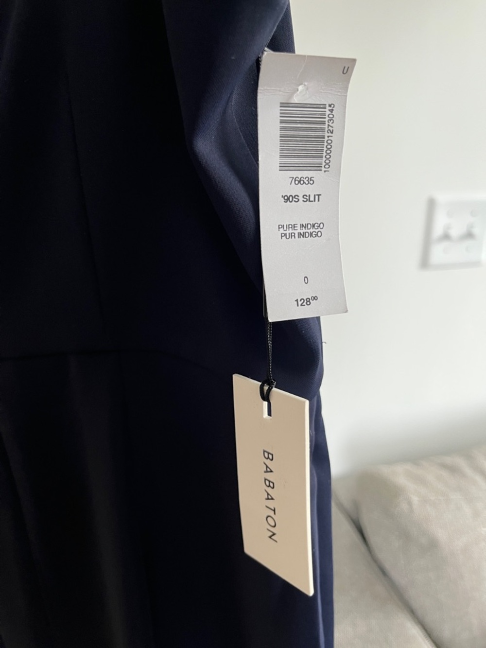 NWT Aritzia Babaton 90s Slit Midi Dress in Pure Indigo (Size 0) - Picture 7 of 11